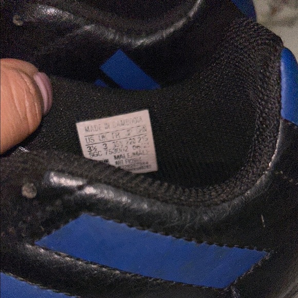 Adidas Black and Blue Soccer Cleats - Picture 3 of 5